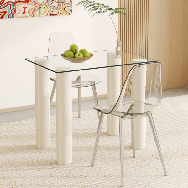 9977a873775b4c4ab22059c3af46d5cb_89b6500918e8b7fea5491352443e9656 ONLY Separate Glass Tabletop.24*36 inch Rectangular heat-resistant Transparent Tempered Glass Tabletop.Suitable for various occasions such as kitchens and restaurants.Transparent GLASS,24*36*0.31inch.
