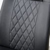 Modern dining chairs with faux leather padded seats, dining room chairs, gold metal leg upholstered chairs, suitable for kitchens, living rooms, bedrooms, and offices, set of 4 (black+PU leather)C-001
