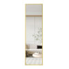 The 4rd generation aluminum alloy metal frame wall mounted full body mirror, bathroom makeup mirror, bedroom entrance, decorative mirror, quality upgrade, 59 "* 15.7"W1151125156