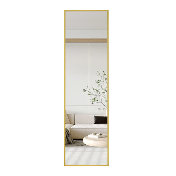 99d62990380d41b98e9482562e0b37b5_09fe6efa098a13568f630cc6508b92d6 The 4rd generation aluminum alloy metal frame wall mounted full body mirror, bathroom makeup mirror, bedroom entrance, decorative mirror, quality upgrade, 59 "* 15.7"W1151125156