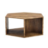 Hexagonal MDF coffee table, characteristic pattern stickers, multi-hole design to give more storage space, simple and convenient design makes it suitable for all kinds of style scenes.