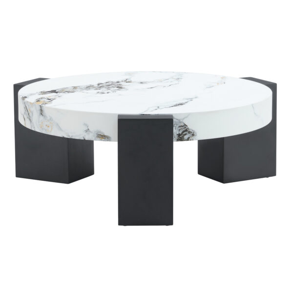 9a0aea05f02648638abb59a4cd7a6d8b_cad1e71a414bfca2baa14c4f83bc65cd Modern Simple Double-Layer Round Coffee Table - Transparent Gray Glass Top with Black MDF L-Shaped Legs.The detachable design can make the use of space more flexible.