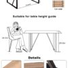 Rustic Industrial Rectangular Wood Dining Table For 4-6 Person, With 1.5" Thick Engineered Wood color Tabletop and Black Metal Legs,Desk For Kitchen Dining Living Room, 55.1" x 31.4"x 29.9"1529W115172