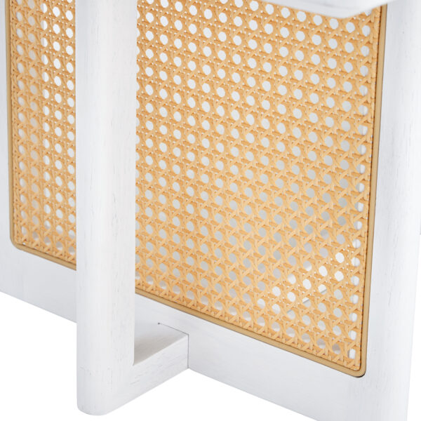 9a96196e5ac3481e9d9d8c7bcd0317cd_20231205_f1ddad06ee9541a69f8ec2532389b9c4 Chinese style white solid wood and imitation rattan coffee table, rectangular solid wood coffee low table, small living room coffee table
