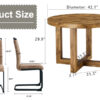 A modern and practical circular dining table. Made of MDF tabletop and wooden MDF table legs. 6-piece technology cloth high backrest cushion side chair, C-shaped tube black metal legs. CT-403   C-1162