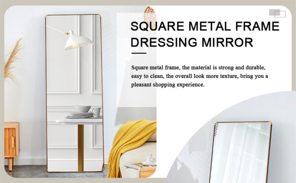 The 4th generation floor standing full-length mirror. wall mirror, bathroom makeup mirror, bedroom foyer, clothing store, wall mounted.    65 "* 23.2"