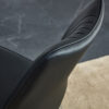 Four black dining chairs. Modern chairs from the Middle Ages. Made of PU material cushion and silver metal legs. Suitable for restaurants and living rooms C-009