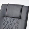 Modern dining chairs with faux leather padded seats, dining room chairs, gold metal leg upholstered chairs, suitable for kitchens, living rooms, bedrooms, and offices, set of 4 (black+PU leather)C-001
