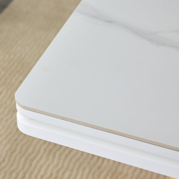 9c10d795408e486ab4738af063a72229_20240206_469fc3e5291c9e6c7c698a42955dedb3 White sintered stone tabletop with rubber wooden legs, foldable computer desk, foldable office desk, suitable for restaurants, living rooms, terraces, kitchens