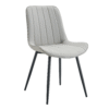 Extended Seat Cushion PU Dining Chair Set - Four Pieces,Ergonomic Design.Smooth line design,Integral metal leg structure,Can integrate well into various modern home decoration styles.