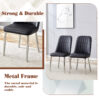 Table and chair set.63*31.4 Inch Pandora Patterned Sintered Stone Dining Table Set - 6 Black Chairs With Silver Metal Legs.Modern Light Luxury.Perfect For Dinner Room,Meeting Room,Kitchen,etc.