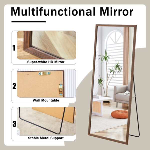 9d0c2a532c8a4ef9a45d111c4512fc6d_20240315_aa409889b6872c733bbe64091b8bd6fb Fourth generation solid wood frame full-length mirror, dressing mirror, bedroom porch, decorative mirror, clothing store, floor standing large mirror, wall mounted. 71 "* 31.5"
