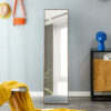 4rd generation packaging upgrade brown solid wood frame full body mirror, dressing mirror,  decorative mirror, clothing store, floor standing mirror. W1151124247