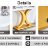 A modern minimalist style foyer table with white tabletop, gold bracket, and bottom plate, enhancing the beauty and artistic atmosphere of the home, suitable for the foyer FXG
