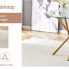 Round clear glass dining table with a unique shape for 4-6 people, with ring-shaped gathered gold metal legs, suitable for desks, kitchens, terraces, dining rooms.