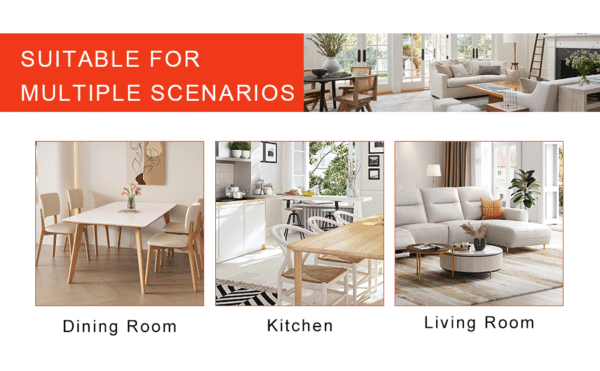 9f46a57512ca4b57bdecef391d8e017e_64acd19d1a23e9de73b8b669dd59d196 Table and chair set.Subtle Luxury Tempered Glass Dining Set - 63"x35.4" with 6 Black PU Material High Resilience Dining Chairs.Arched Metal Gold Leg.White imitation marble texture sticker Tabletop.