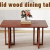 Chinese country retro solid wood dining table,simple modern imitation rattan dining table.Suitable for dining room, living room, office.Natural Style Walnut Solid Wood Dining Table.