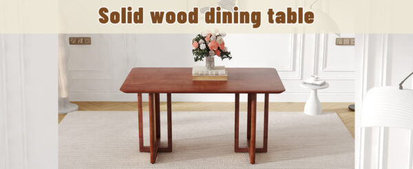 9facc1ecb33a47d5af3b083defac1e4e_3d4fd37d4617d521806dc10713447c8f Chinese country retro solid wood dining table,simple modern imitation rattan dining table.Suitable for dining room, living room, office.Natural Style Walnut Solid Wood Dining Table.