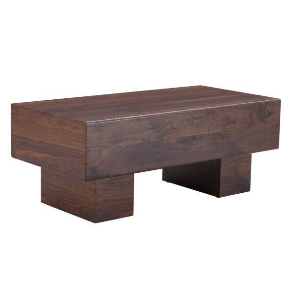 a0647bb7d4274075a95cf2edd9dd99c4_b2a3f7ae62d72580c0c07075d8a577a9 Modern Simple Walnut Colored Texture Sticker MDF Coffee Table - 43.3"x21.6"x17.2" Practical Model.Making it an ideal addition to any living room or apartment.