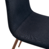 Luxury Simple Chair - Set of 4 BLACK Linen-Cotton Material High Resilience Dining Chair with Metal Walnut Color Leg.Integral metal leg architecture,Suitable for various interior decoration styles.