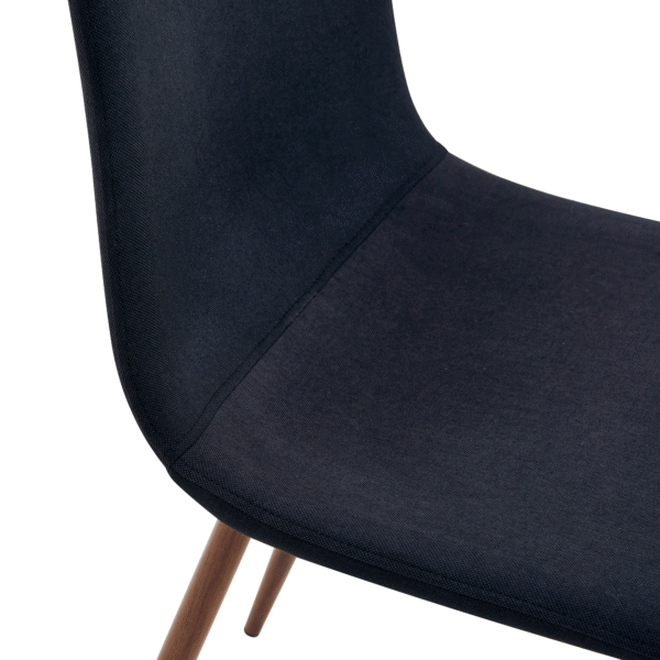 a074634728aa4c3dbd7705ef4475e43e_9051501b7c1e1d43ffa6a62da27b0afb Luxury Simple Chair - Set of 4 BLACK Linen-Cotton Material High Resilience Dining Chair with Metal Walnut Color Leg.Integral metal leg architecture,Suitable for various interior decoration styles.