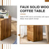 Elevate your living space with this modern MDF coffee table that showcases smooth, Wood color texture patterns. It is characterized by stylish design.11.8*11.8*19.6 inch.W1151P147815
