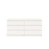 6 Drawer  Double Dresser for Bedroom Living Room Hallway,white