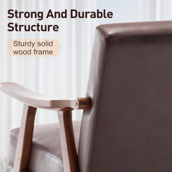 a11e81a5f07f4f13838c2841599e9ae1_fd7d091c6a88eed81164778dc3ea6b7e Mid-Century Modern Chair, Living Room Chair with Solid Wood Frame, Accent Chair Extra-Thick Backrest, Wingback Chair for Bedroom, Reading Room, Living Room, Lounge Chair Indoor