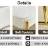 Teddy suede material cushioned rocking chair, unique rocking chair, cushioned seat, white rocking chair with backrest and golden metal legs. Comfortable side chairs in living room, bedroom, office