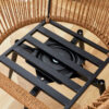 Modern 3-Piece Set: 17.7" Anti-Spill Round Coffee Table + 2 Rattan Swivel Chairs, Outdoor Patio Furniture for Tea Time.Suitable for Various Outdoor Venues.3-piece Set Packaged As A Single Package.