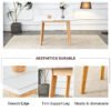 White sintered stone tabletop with rubber wooden legs, foldable computer desk, foldable office desk, suitable for restaurants, living rooms, terraces, kitchens