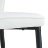 4 modern dining chairs with stylish PU patterned backrest and black metal legs for a comfortable home experience in the kitchen, bedroom and office.