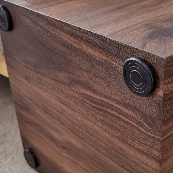 a22015e54de44eb693f38f45184a8d8c_6f1413a9e539b07a49539dcae52dd3a2 16*16*16 Inch Walnut Wood Grain MDF Coffee Table - Luxurious Design, Perfect Living Room Accent.Cube fashion texture design coffee table, suitable for various situations and scenes.
