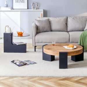 The detachable double-decker coffee table, the stylish design is more precious, and the detachable design can make the use of space more flexible and suitable for various scenes.