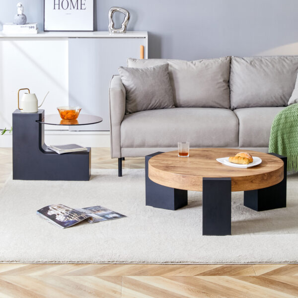 The detachable double-decker coffee table, the stylish design is more precious, and the detachable design can make the use of space more flexible and suitable for various scenes.