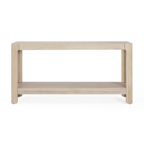 Mirod Modern Farmhouse Console Table,Elegant Minimalist Design with Premium Wood Veneer and Rounded Corners