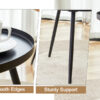 Modern 3-Piece Set: 17.7" Anti-Spill Round Coffee Table + 2 Rattan Swivel Chairs, Outdoor Patio Furniture for Tea Time.Suitable for Various Outdoor Venues.3-piece Set Packaged As A Single Package.