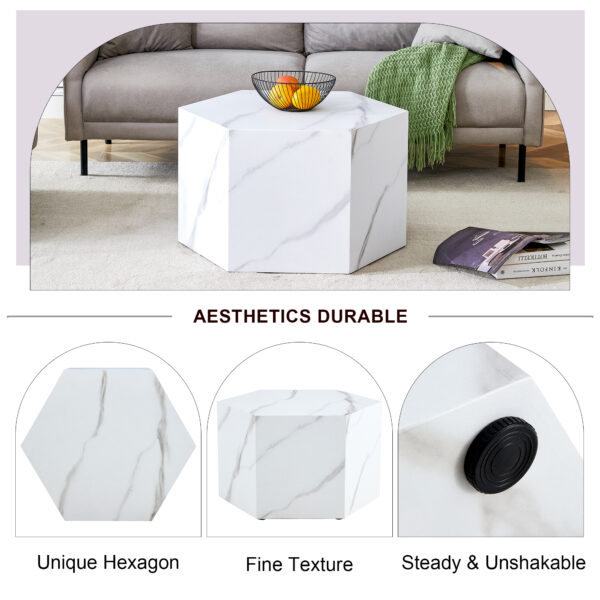 Modern MDF coffee table, with complex texture patterns, style and texture coffee table to redefine your interior decoration and enhance your living space, stylish and durable design