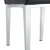 4 piece set of black armless dining chairs brings a touch of elegance and mystery to the dining area with its deep black tone,The grid and buckle design of the back add a vintage yet fashionable touch