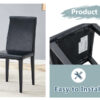 Four black PU dining chairs, simple and versatile, comfortable and accompanied. The exquisite and multifunctional dining chair has opened up a comfortable new experience. (4-piece set)