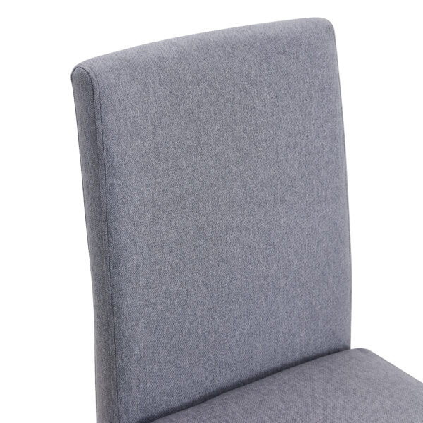 a31e64da6cac4fa99eef5dfdc95558d2_299c917447d63b1737216cd894cd062c Table and chair set.79"x31.5" Inch Tempered Glass Tabletop With X-shaped Black Metal Table Legs,Wood Grain Textured MDF Crossbeam.Paired With 10 Light Gray Linen-Cotton Dining Chairs.