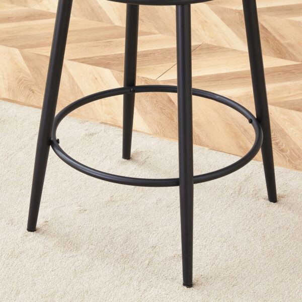 a332ba0eb00546168e359154d38b1e61_c6b4415e2968c02885be72a71aad3693 Fashionable and Comfortable - Two Sets of Ergonomic High Legged Bar Chairs, With Black Breathable Fabric Cushions And a Total Height of 35.5 Inches.Pack two in one box.