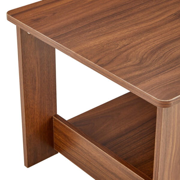 a3630b57b2264fba8116a393dac83ac9_20231022_929fe541fa4e67c65fb761adb3401f27 Modern and practical walnut textured coffee tables , tea tables. The double layered coffee table is made of MDF material. Suitable for living room 43.3"*21.6"*16.5" CT-16