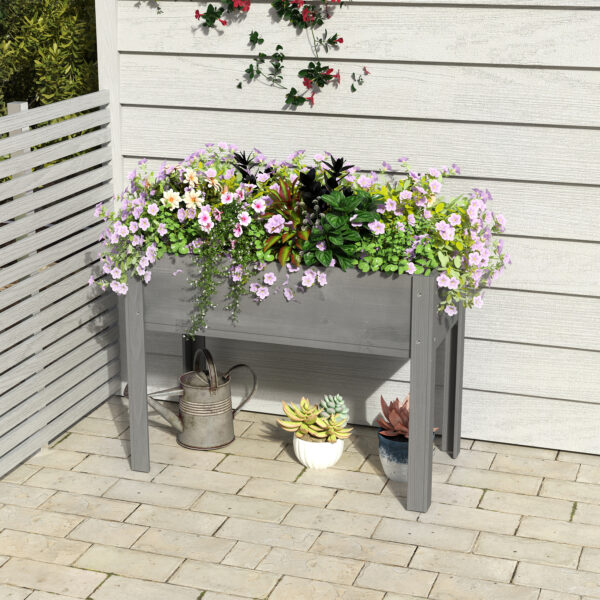a36bc20a34a1450a9e04705302d54f37_92edc0107fb072900bcc3ca19d327331 Raised Garden Bed with Legs, Elevated Wooden Planter Box for Outdoor Plants Flowers Fruits Vegetable Herb Growing