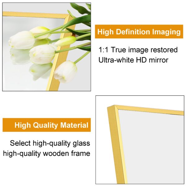 a483ad0ed8914951b5b606afa303df5a_20240321_9cea28e7eaf6ed0cb4ff5542a2ded4b9 The 4rd generation aluminum alloy metal frame wall mounted full body mirror, bathroom makeup mirror, bedroom entrance, decorative mirror, quality upgrade, 48 "* 13.8"