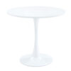 Table and chair set.Hourglass-Shaped Stable Small Round Table -31.9" * 31.9" With 4 Soft and Comfortable Black PU Chair With Arched Metal Silver Leg.Create Your Exclusive Low-Key Luxury Space.