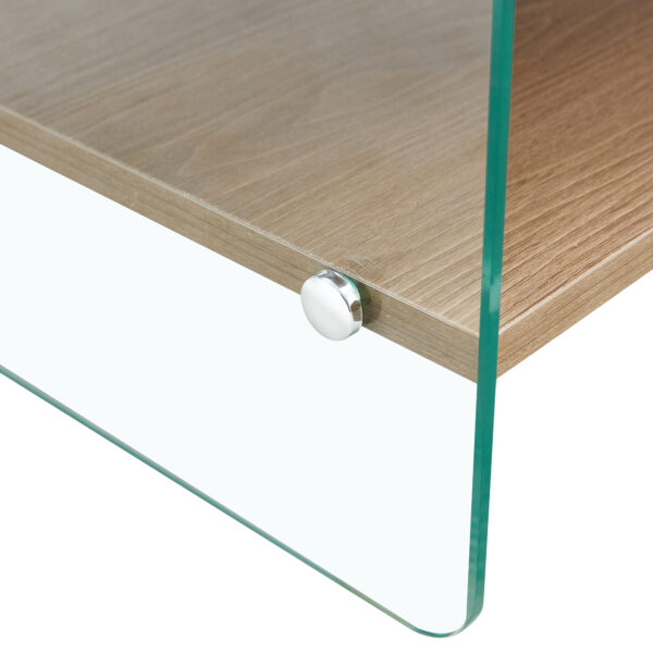 a4e615e082d6429f93a266e1578689b4_7af89aa11935102f6225982cd26f552d Bedside table with drawers. The board surface is MDF sticker, and both sides are transparent tempered glass. The design is simple and elegant, with excellent storage functions.