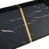 This modern dining table with MDF marbled design gives you a luxurious and elegant feel, adding a touch of elegance whether it is a family dinner or entertaining guests.