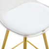 Modern and comfortable upholstered bar chairs, metal legs, small size bar chairs, suitable for part of the crowd, stylish design for dining room, kitchen, terrace and living room chairs.