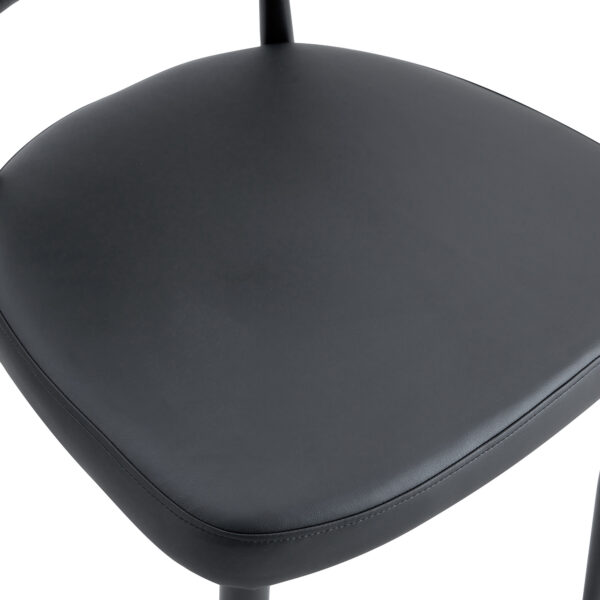 a614bf1fc01a46d6881b07f62d1eda94_624a6f10a03c8c33e890051d3a67f97c Table and chair set.A Modern Minimalist Circular Dining Table With A Diameter Of 33.3 Inches.Paired With 4 Black Minimalist Ergonomic Dining Chair, With A Curved Backrest For Comfortable Design.
